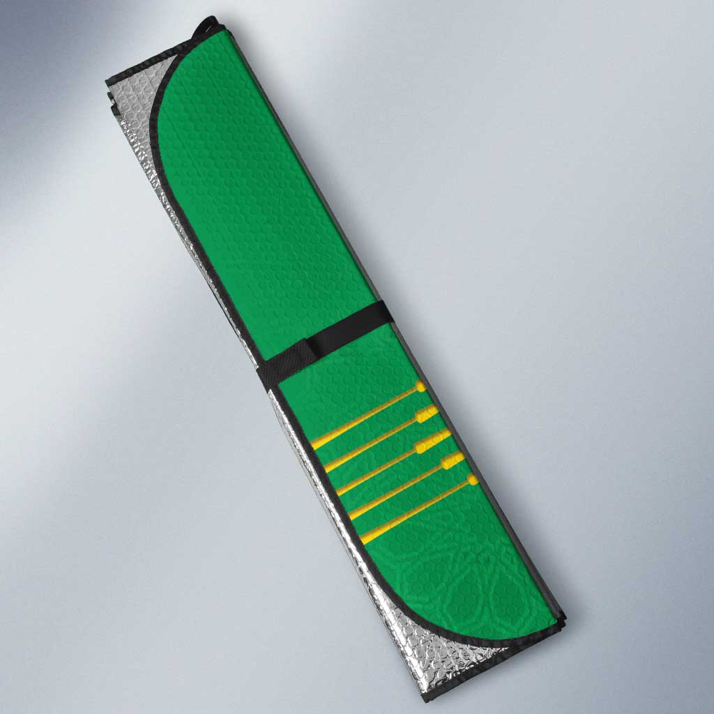 Mauritania Football Auto Sun Shade Coat Of Arms With Islamic Pattern