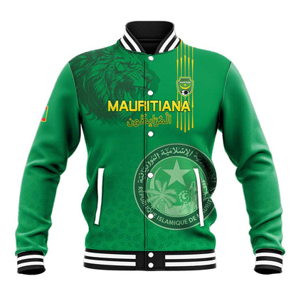 Afro Mauritania Football Custom Baseball Jacket Go Al-Murabitun - African Pride