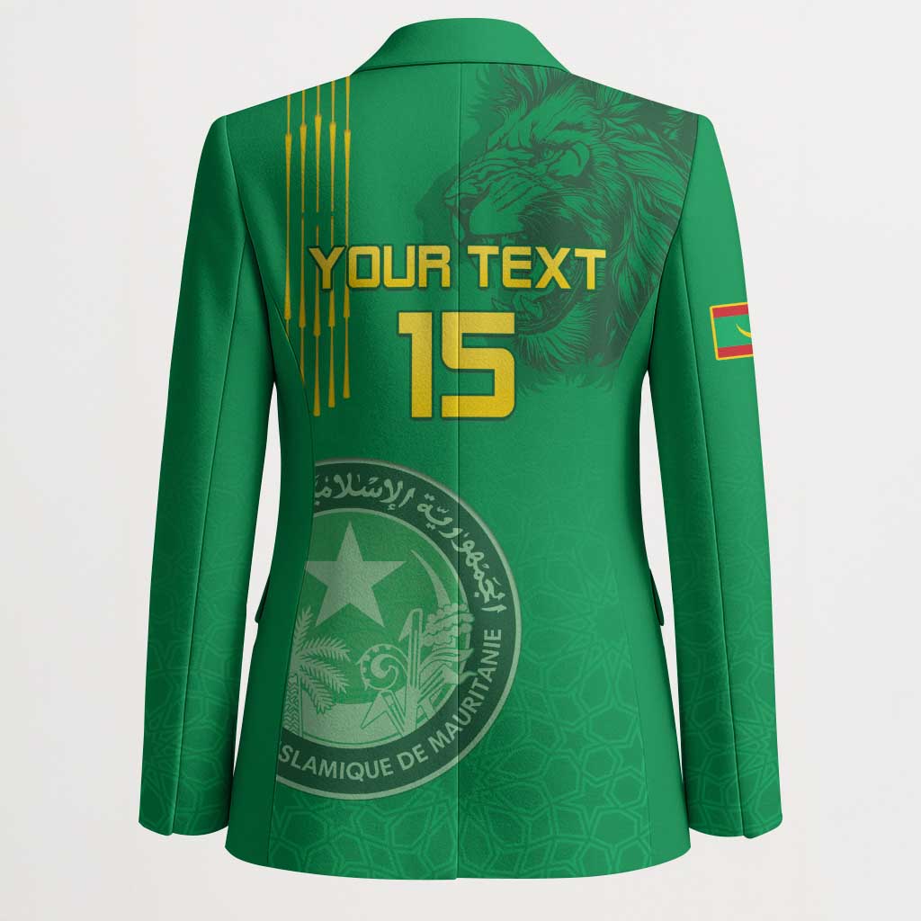 Custom Mauritania Football Blazer Coat Of Arms With Islamic Pattern