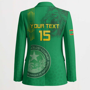 Custom Mauritania Football Blazer Coat Of Arms With Islamic Pattern