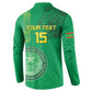 Custom Mauritania Football Button Sweatshirt Coat Of Arms With Islamic Pattern
