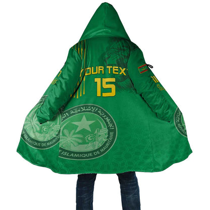 Custom Mauritania Football Cloak Coat Of Arms With Islamic Pattern
