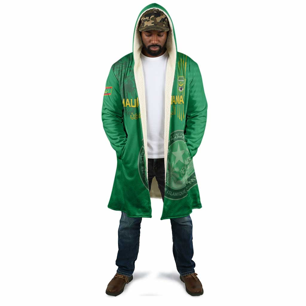 Custom Mauritania Football Cloak Coat Of Arms With Islamic Pattern