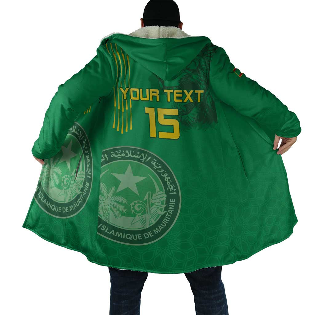 Custom Mauritania Football Cloak Coat Of Arms With Islamic Pattern