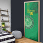 Custom Mauritania Football Door Cover Coat Of Arms With Islamic Pattern