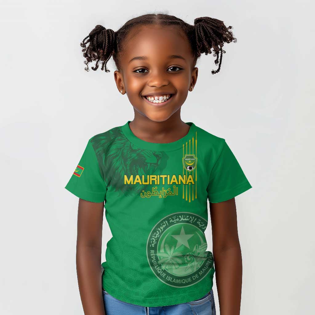 Afro Mauritania Football Custom Kid T shirt Go Al-Murabitun - African Pride