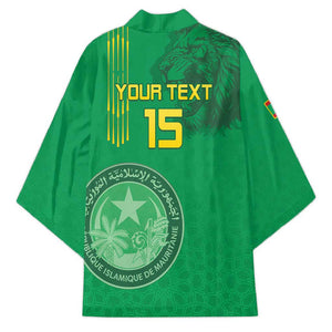 Custom Mauritania Football Kimono Coat Of Arms With Islamic Pattern
