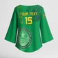 Custom Mauritania Football Kimono Sleeve Blouse Coat Of Arms With Islamic Pattern