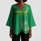Custom Mauritania Football Kimono Sleeve Blouse Coat Of Arms With Islamic Pattern