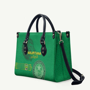 Mauritania Football Leather Bag Coat Of Arms With Islamic Pattern