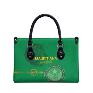 Mauritania Football Leather Bag Coat Of Arms With Islamic Pattern