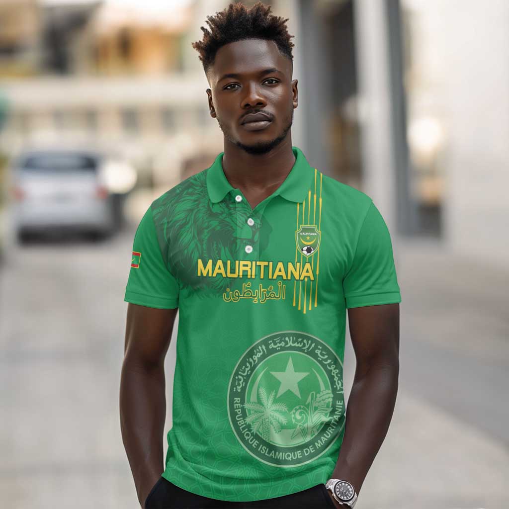 Afro Mauritania Football Custom Polo Shirt Go Al-Murabitun - African Pride