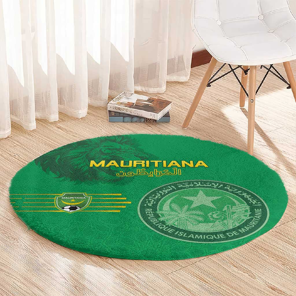 Afro Mauritania Football Round Carpet Go Al-Murabitun - African Pride