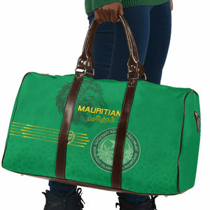 Mauritania Football Travel Bag Coat Of Arms With Islamic Pattern