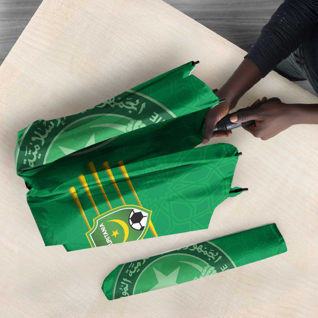 Mauritania Football Umbrella Coat Of Arms With Islamic Pattern