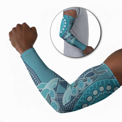 Personalized South Africa Whale Fes Arm Sleeves African Shwe Shwe Pattern