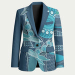 Personalized South Africa Whale Fes Blazer African Shwe Shwe Pattern