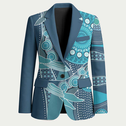 Personalized South Africa Whale Fes Blazer African Shwe Shwe Pattern