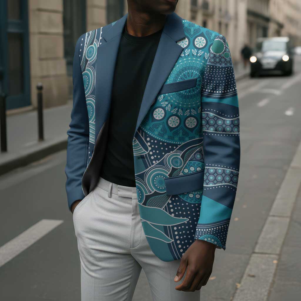 Personalized South Africa Whale Fes Blazer African Shwe Shwe Pattern