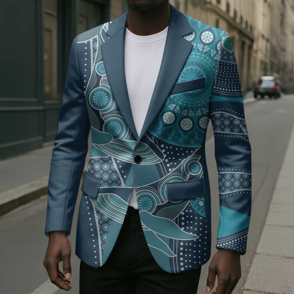 Personalized South Africa Whale Fes Blazer African Shwe Shwe Pattern