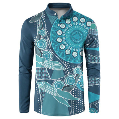Personalized South Africa Whale Fes Button Sweatshirt African Shwe Shwe Pattern