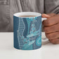 Personalized South Africa Whale Fes Ceramic Mug African Shwe Shwe Pattern