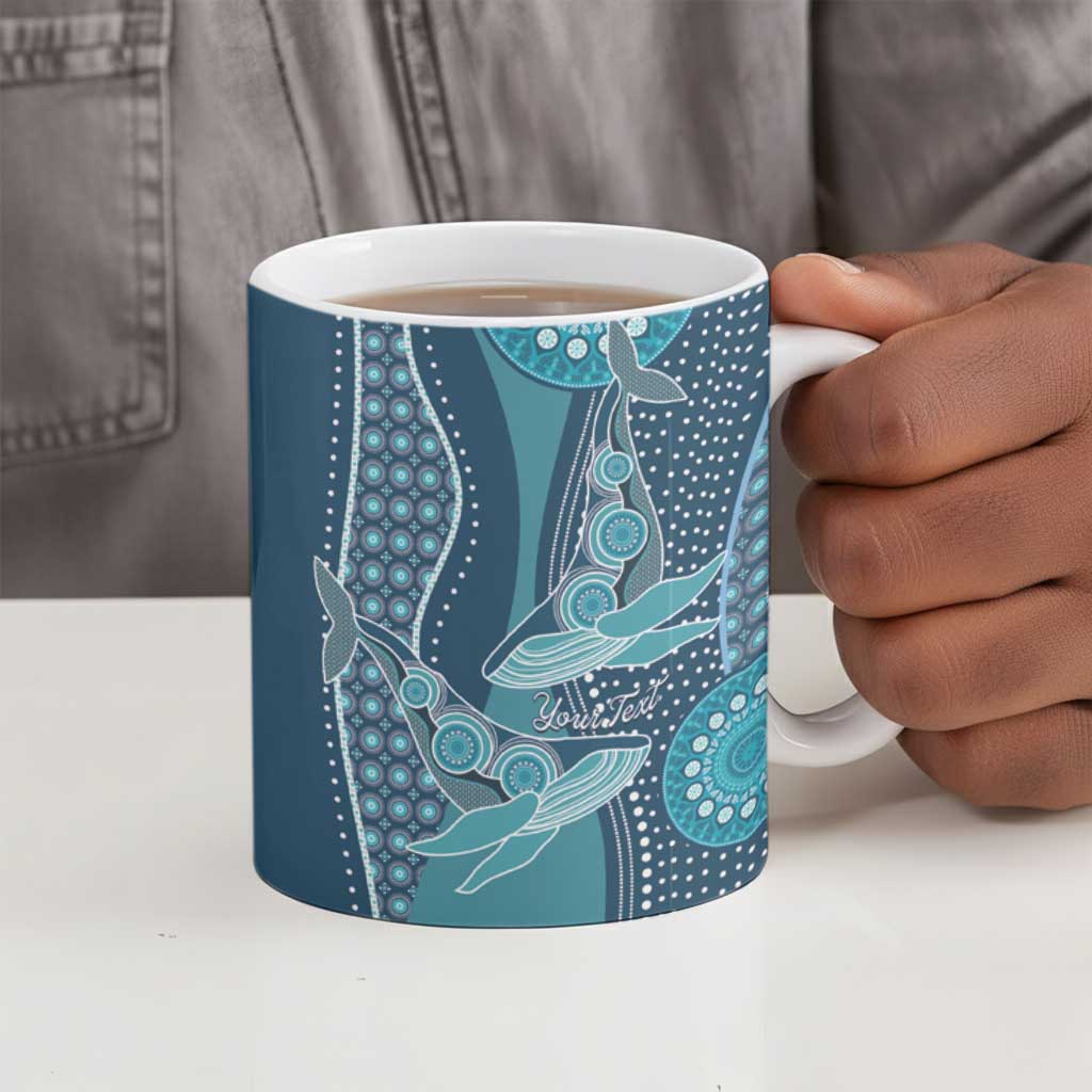 Personalized South Africa Whale Fes Ceramic Mug African Shwe Shwe Pattern