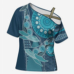 Personalized South Africa Whale Fes Cross Shoulder Shirt African Shwe Shwe Pattern