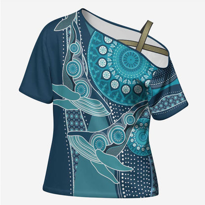 Personalized South Africa Whale Fes Cross Shoulder Shirt African Shwe Shwe Pattern