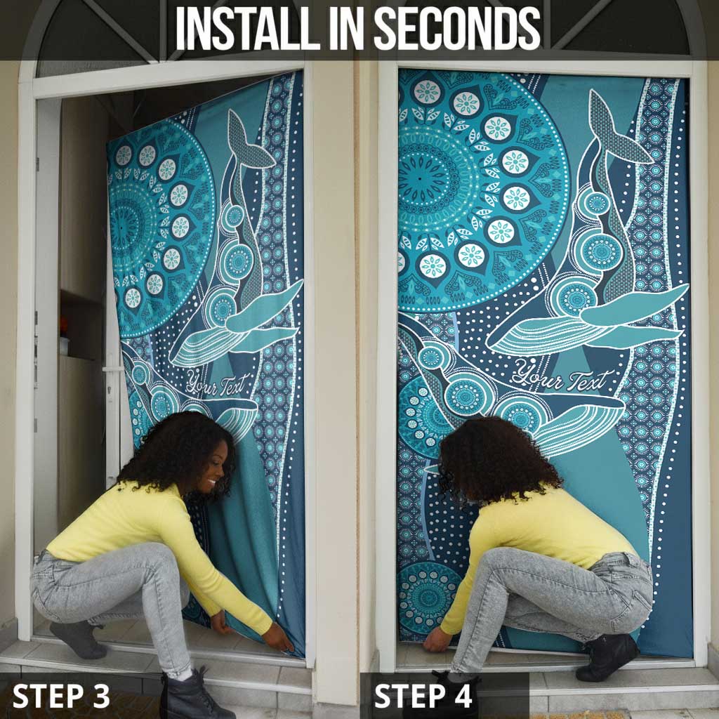 Personalized South Africa Whale Fes Door Cover African Shwe Shwe Pattern