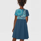 South Africa Whale Festival Personalized Kid Short Sleeve Dress African Shwe Shwe Pattern - African Pride