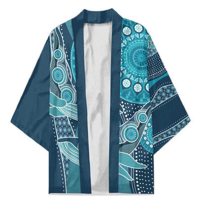 Personalized South Africa Whale Fes Kimono African Shwe Shwe Pattern