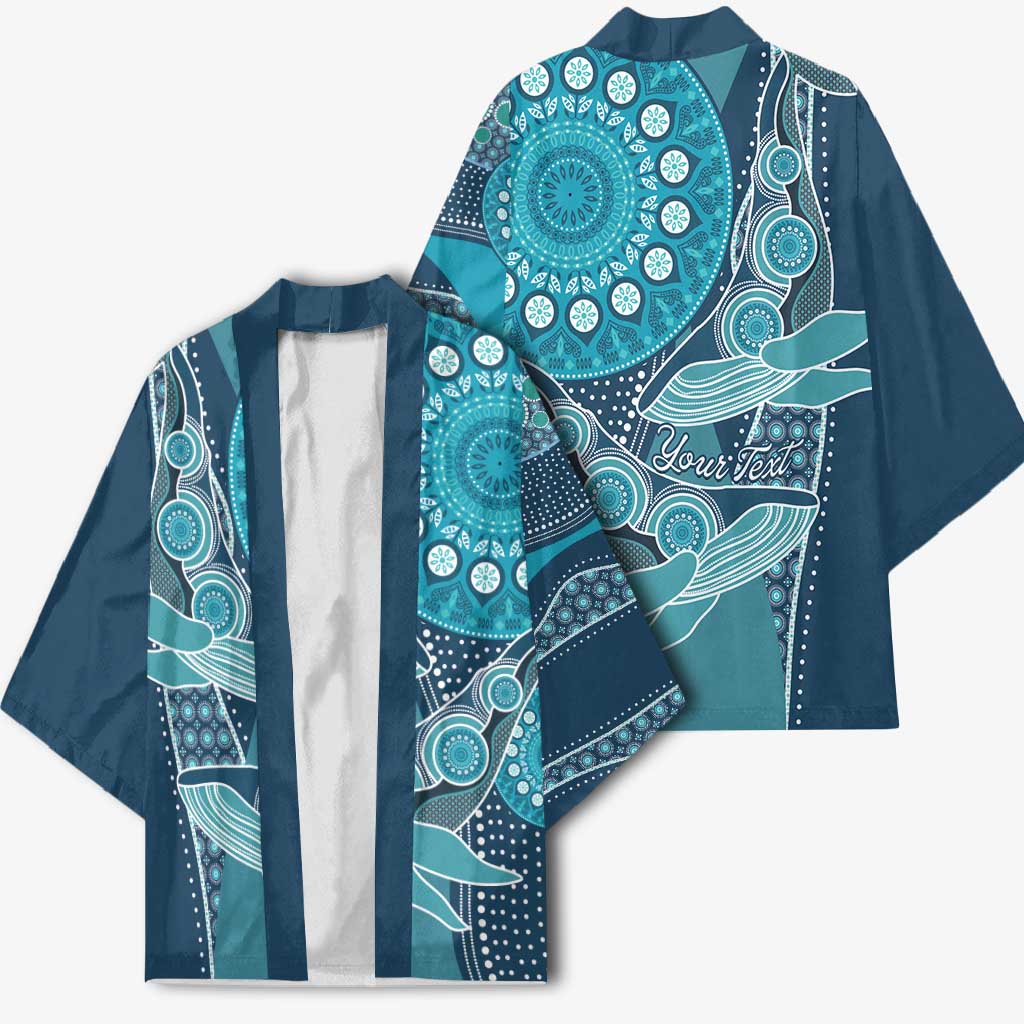 Personalized South Africa Whale Fes Kimono African Shwe Shwe Pattern