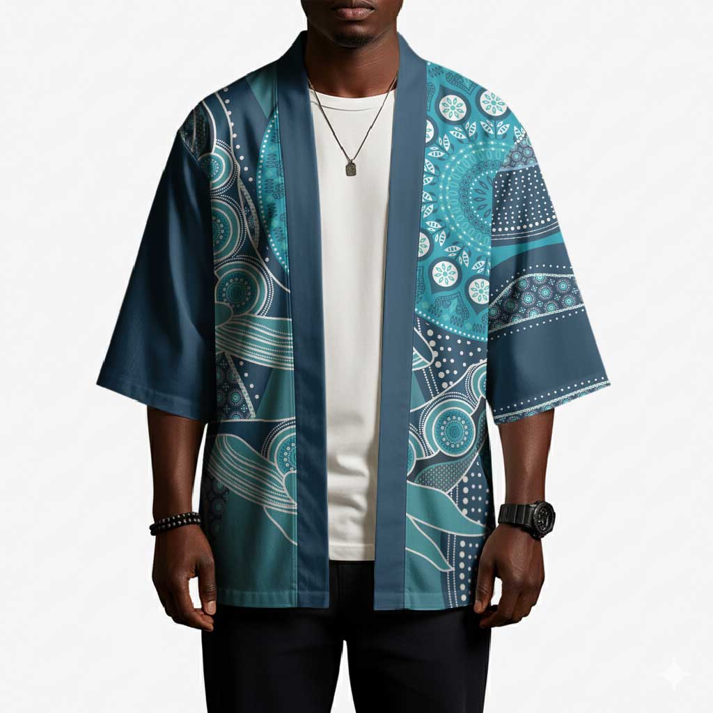Personalized South Africa Whale Fes Kimono African Shwe Shwe Pattern