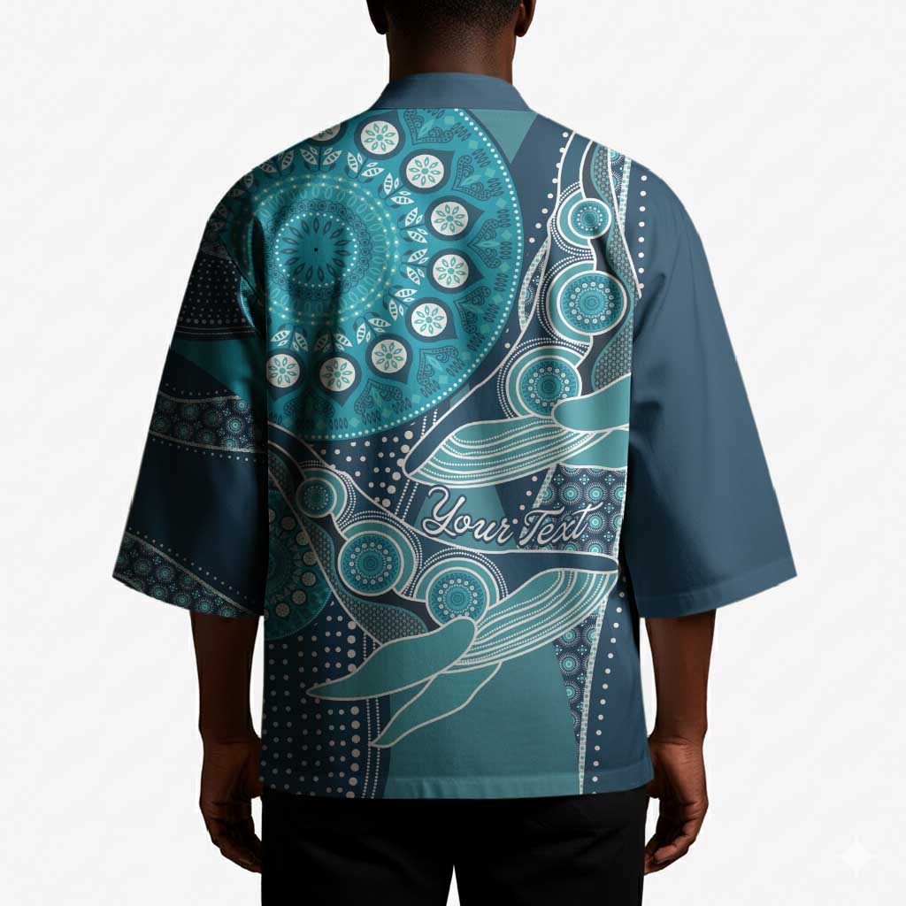 Personalized South Africa Whale Fes Kimono African Shwe Shwe Pattern