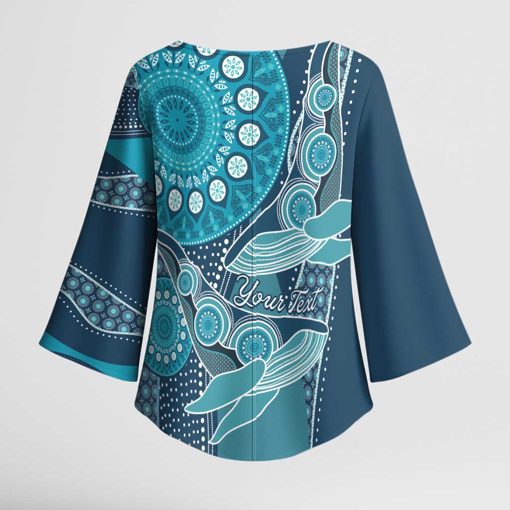 Personalized South Africa Whale Fes Kimono Sleeve Blouse African Shwe Shwe Pattern