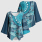 Personalized South Africa Whale Fes Kimono Sleeve Blouse African Shwe Shwe Pattern