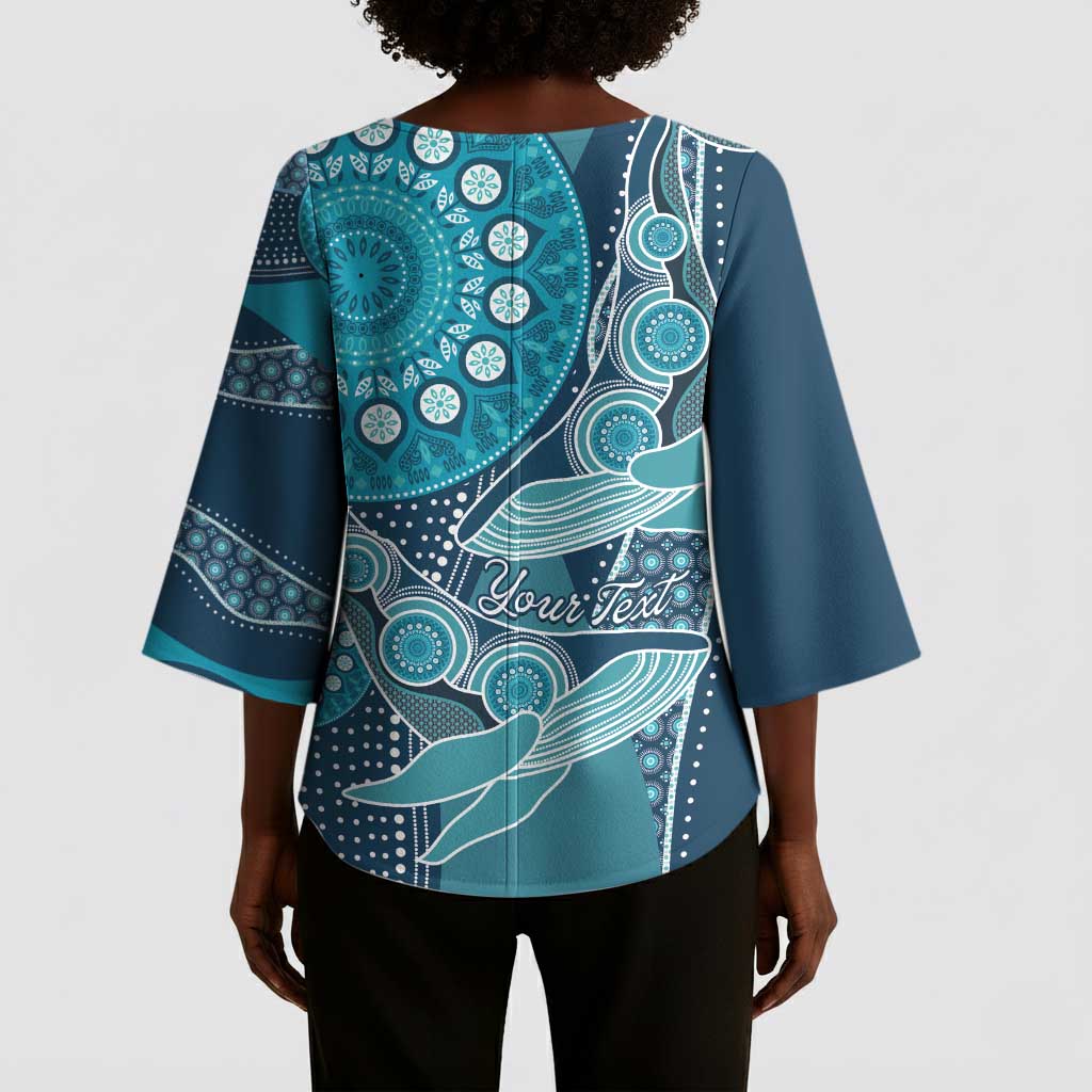 Personalized South Africa Whale Fes Kimono Sleeve Blouse African Shwe Shwe Pattern