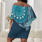 South Africa Whale Festival Personalized Off Shoulder Short Dress African Shwe Shwe Pattern - African Pride