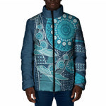 Personalized South Africa Whale Fes Padded Jacket African Shwe Shwe Pattern