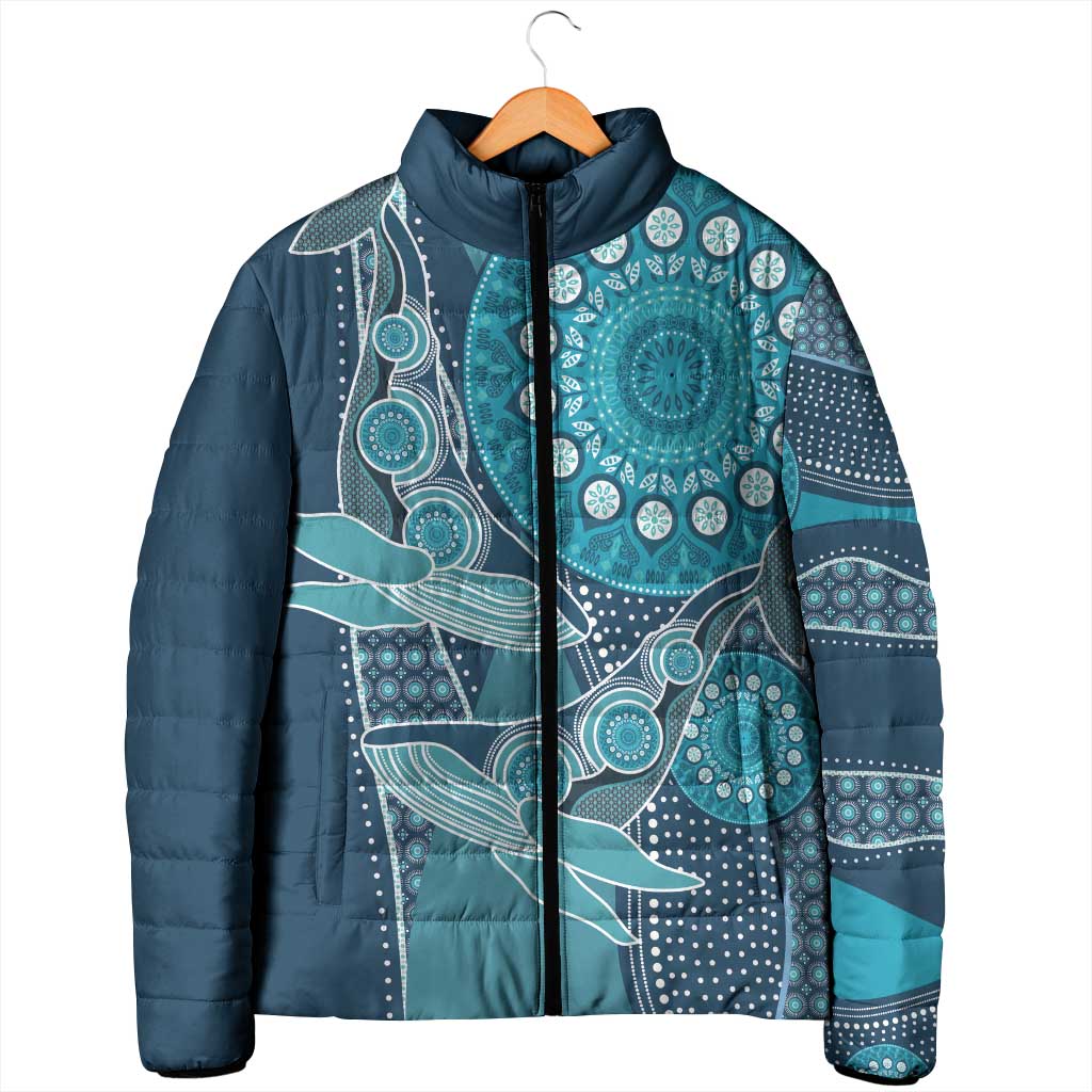 Personalized South Africa Whale Fes Padded Jacket African Shwe Shwe Pattern