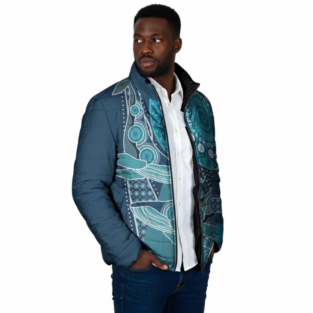Personalized South Africa Whale Fes Padded Jacket African Shwe Shwe Pattern