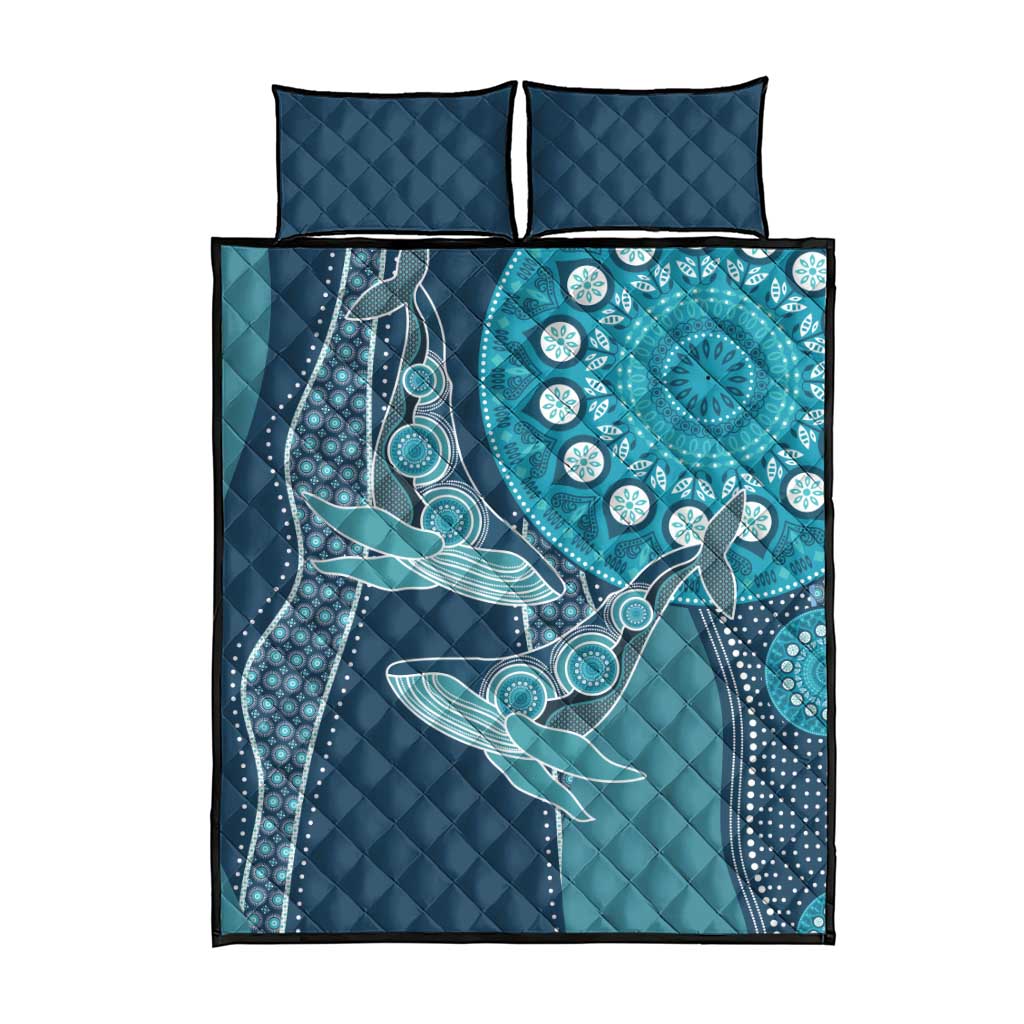 South Africa Whale Festival Quilt Bed Set African Shwe Shwe Pattern - African Pride