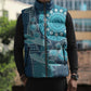 Personalized South Africa Whale Fes Sleeveless Puffer Jacket African Shwe Shwe Pattern