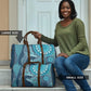 South Africa Whale Fes Travel Bag African Shwe Shwe Pattern