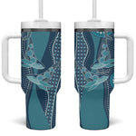 South Africa Whale Festival Personalized Tumbler With Handle African Shwe Shwe Pattern - African Pride