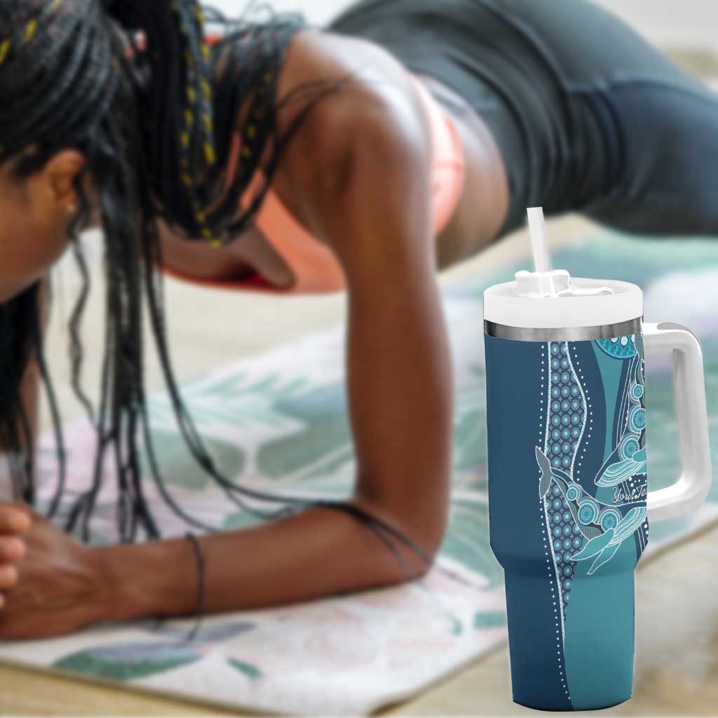 South Africa Whale Festival Personalized Tumbler With Handle African Shwe Shwe Pattern - African Pride