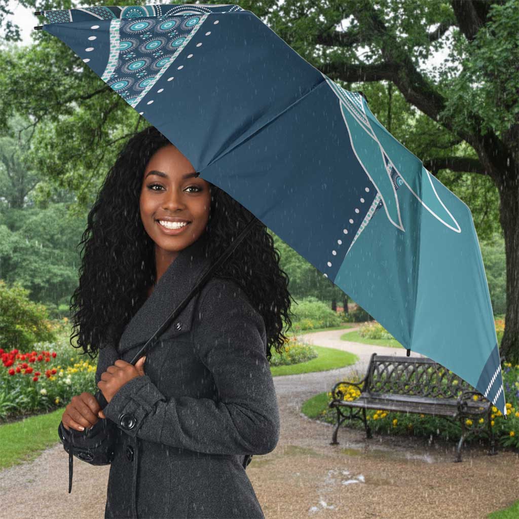 South Africa Whale Fes Umbrella African Shwe Shwe Pattern