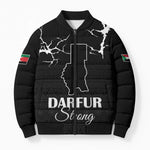 Darfur Sudan Strong Bomber Puffer Jacket Pray for Tarseen