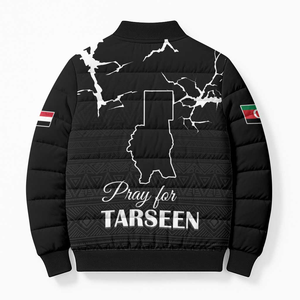 Darfur Sudan Strong Bomber Puffer Jacket Pray for Tarseen